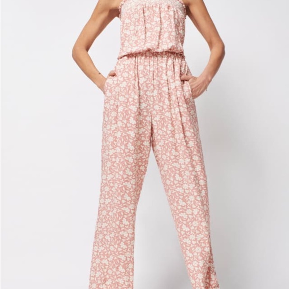 Faherty Renata Jumpsuit (XL) - Coral Nusa Floral